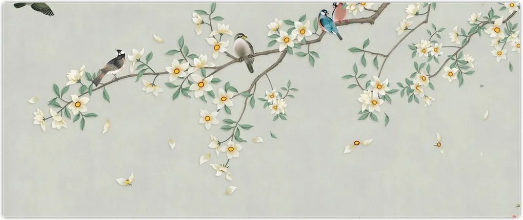 Tablou - Adunarea păsărilor (120x50 cm)