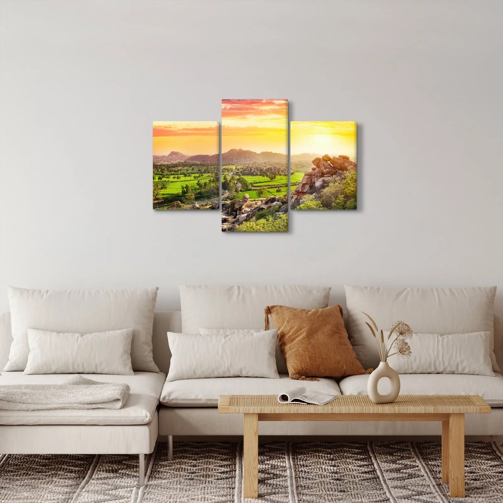 Tablou cu valea Hampi în India (90x60 cm)