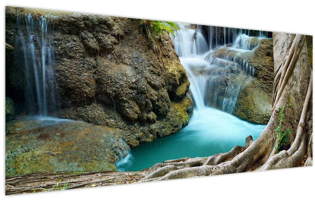 Tablou - Râu cu cascade (120x50 cm)