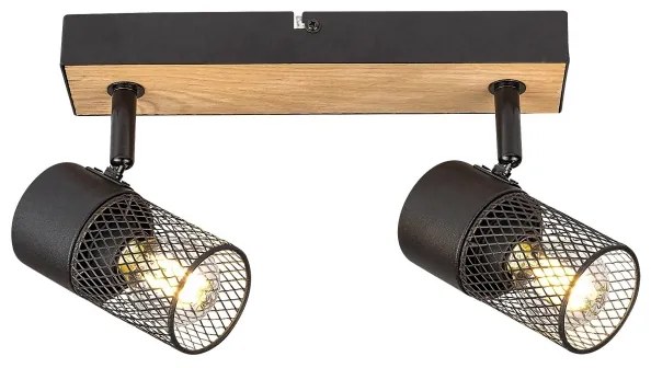 Spot METTA 2xE14/40W/230V stejar Rabalux 71152