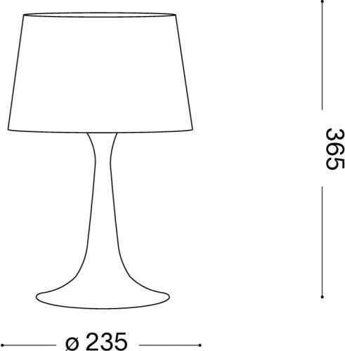 Ideal Lux - Lampă de masă LONDON 1xE27/60W/230V albă