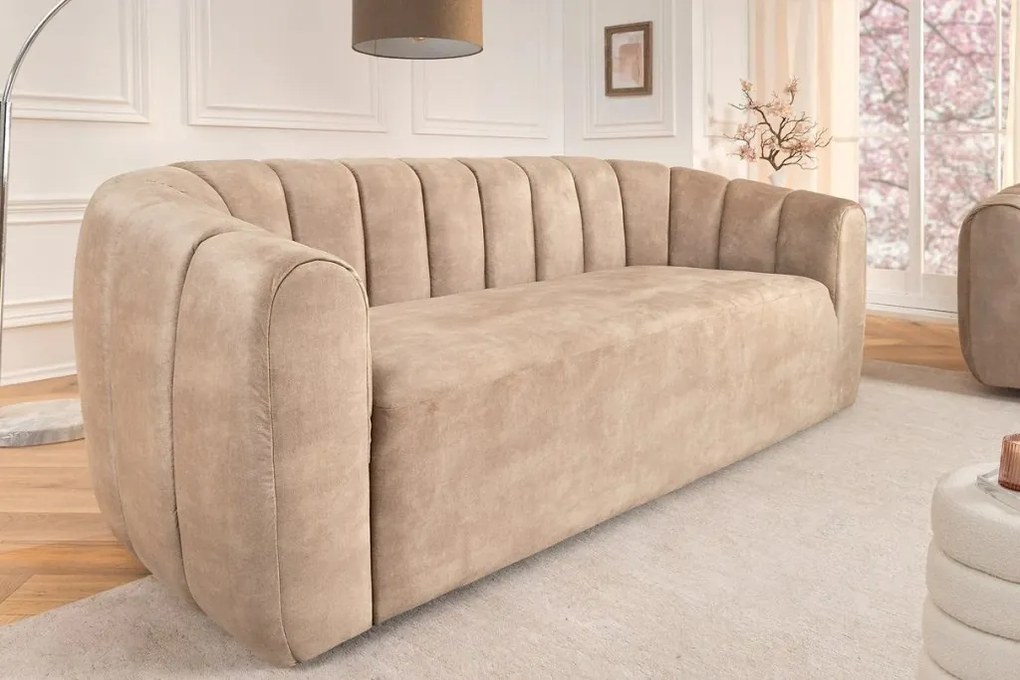 Canapea 3 locuri, Catifea Bej, Babylon A-44511 VC