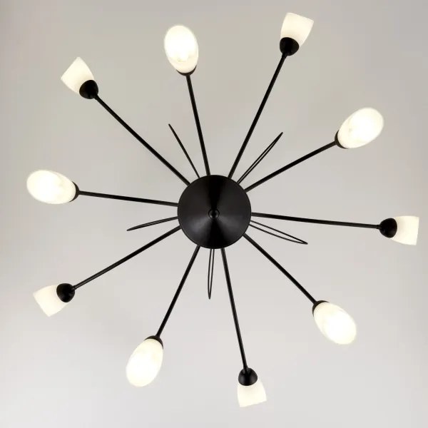 Jupiter 2056 - Candelabru GLORIOSA pe tijă 10xG9/14W/230V, negru