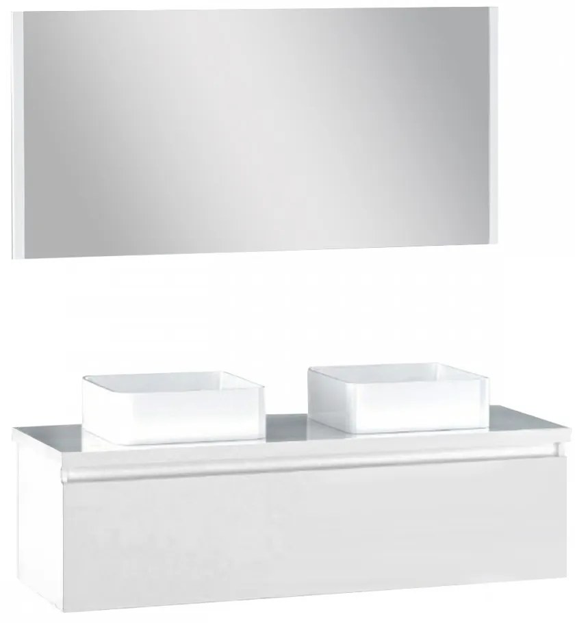 Mobilier complet de baie Elois White 120 cu 1 sertar