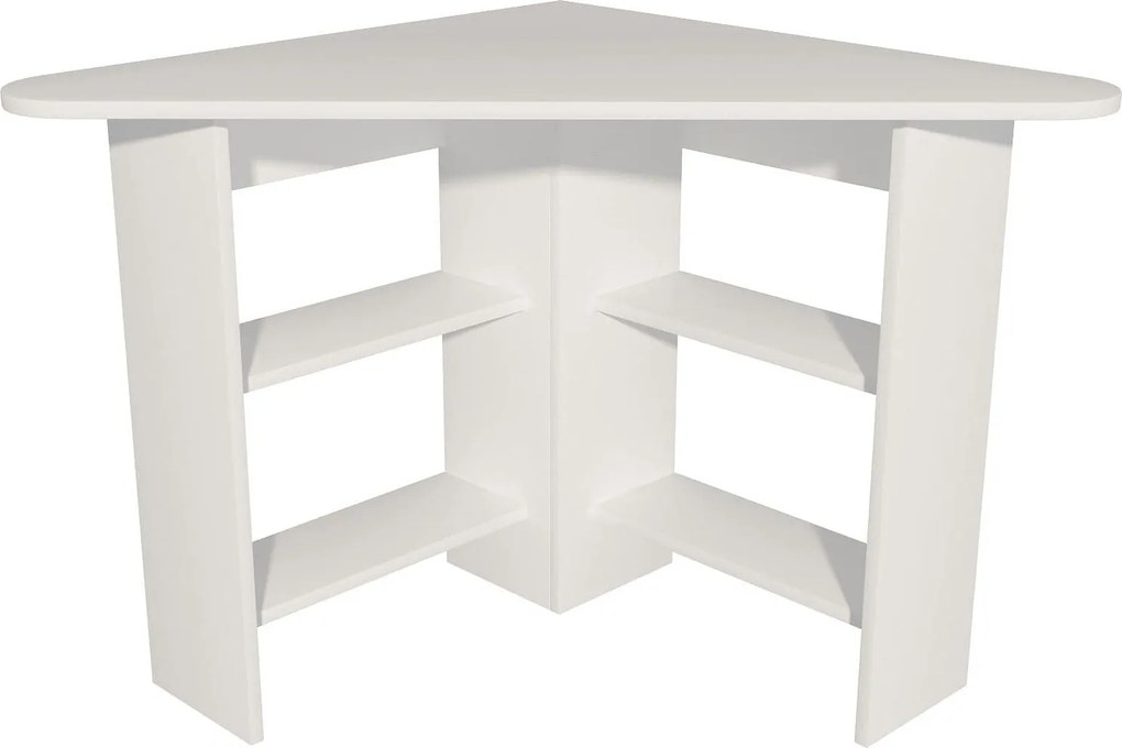 Birou CORNER, alb, PAL melaminat, 80x80x74 cm
