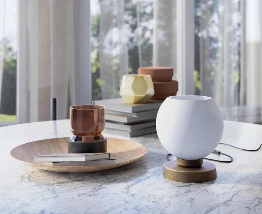 Veioza, Lampa de masa din alama Globe