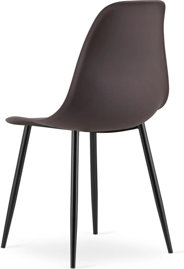 OFERTA Scaun OSAKA maro inchis cu picioare negre II. calitate