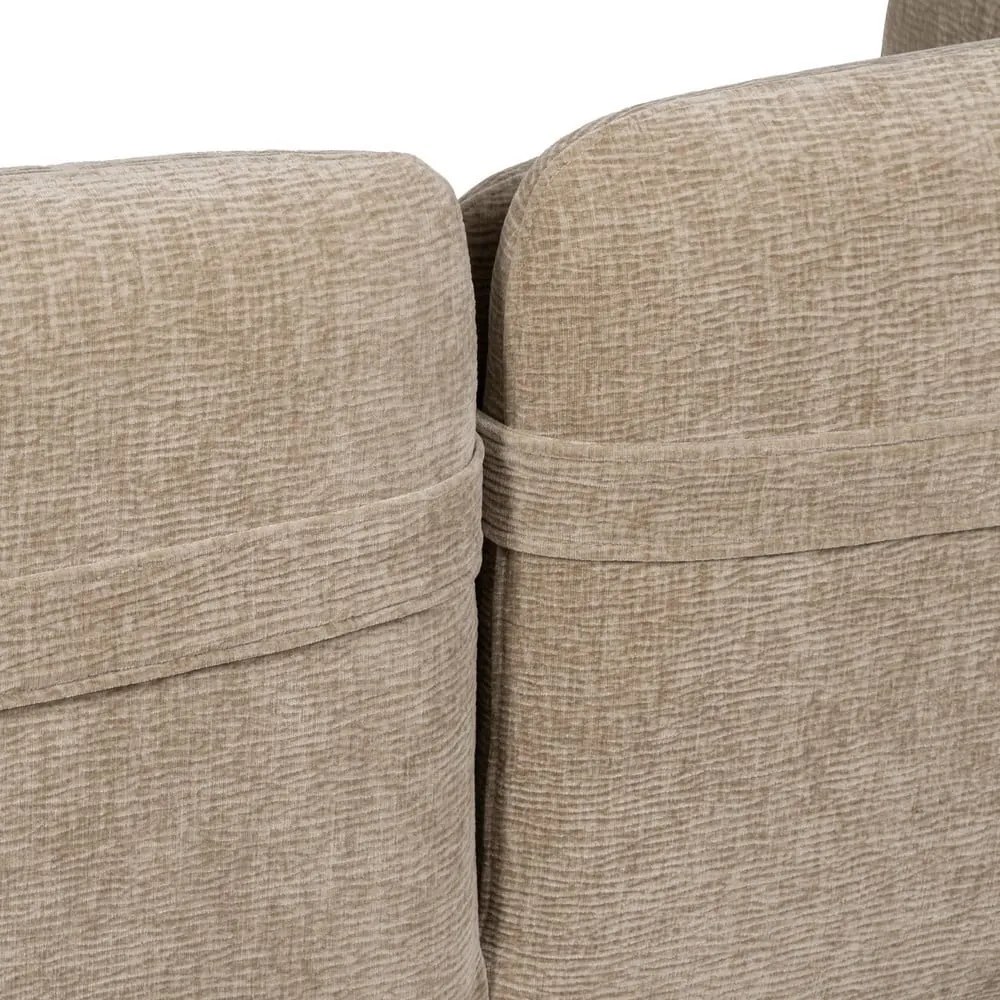 Canapea bej cu tapițerie din chenille 127 cm Bind – Ixia