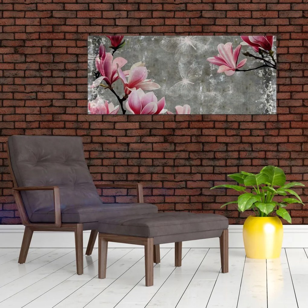 Tablou cu flori (120x50 cm)