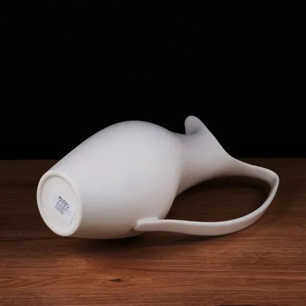 Vază ceramică albă, 33 x 17 x 19 cm