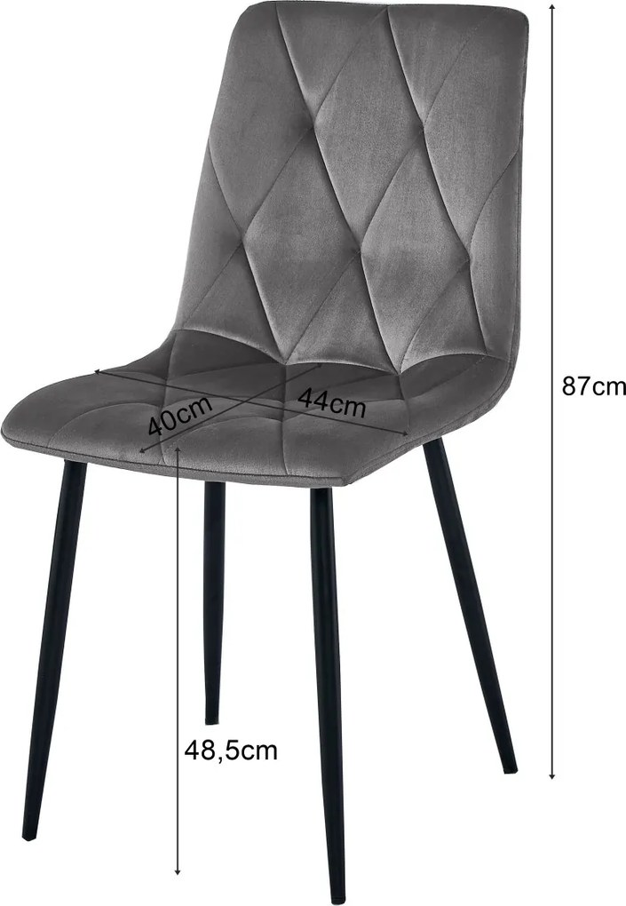 Scaun de dining LIBRA, gri deschis