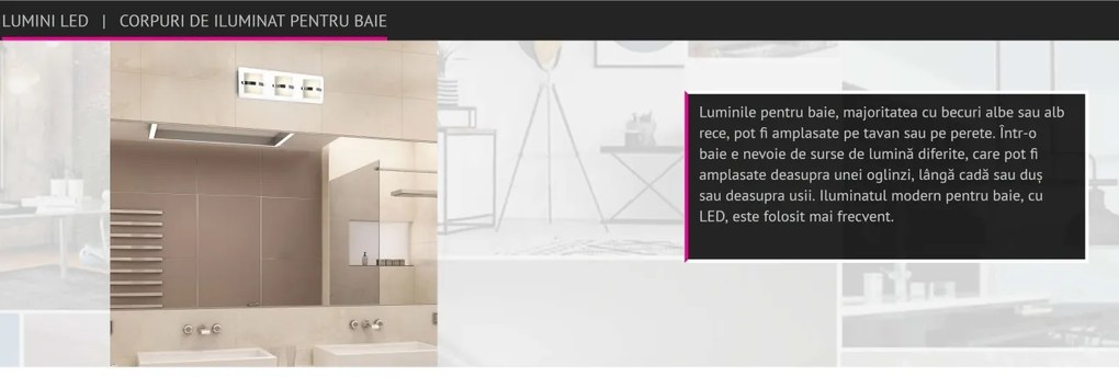 Aplica de perete LED moderna pentru baie IP44 Tony 5491 RX