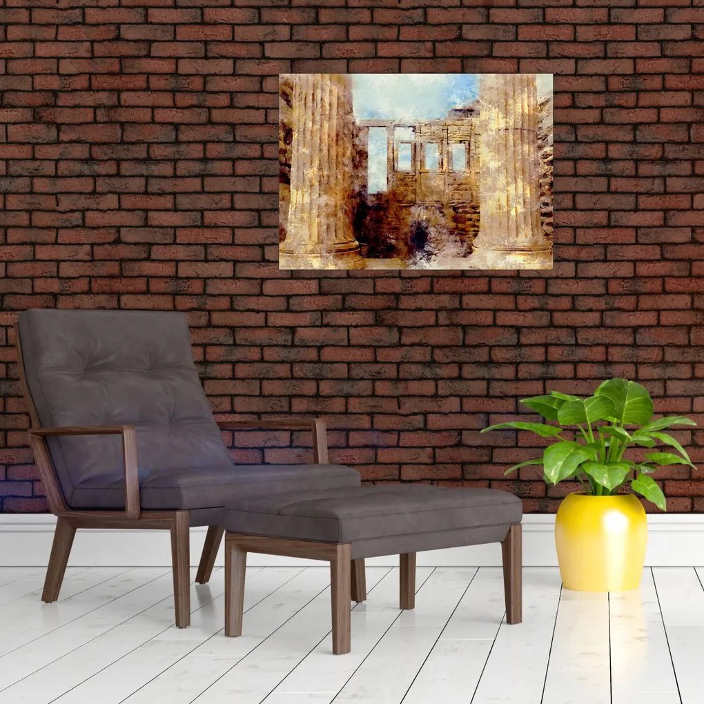 Tablou pe sticlă - Erechtheion, Atena, Grecia (70x50 cm)
