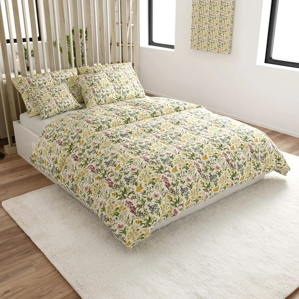 Lenjerie de pat din bumbac HERBELLE colorat Dimensiune lenjerie de pat: 70 x 90 cm | 140 x 200 cm