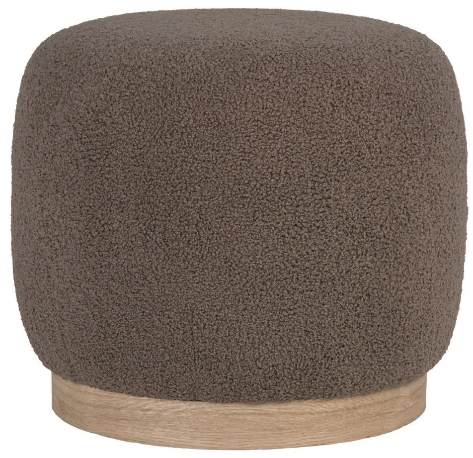 Belfort puf, pluș, maro, 44,5x40 cm