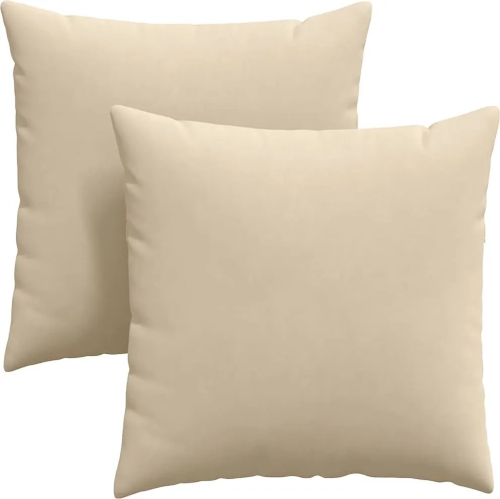 vidaXL Perne pentru canapea 2 pcs Crem 80 x 80 cm țesătură