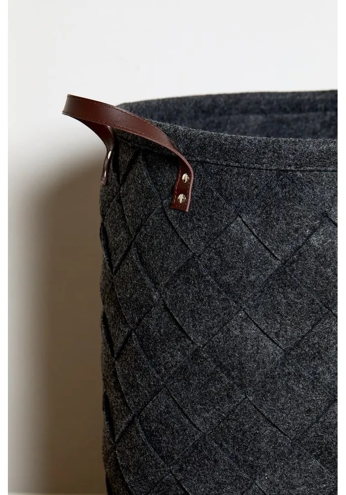 Coș pentru rufe Wenko Trovo, negru, 75 l