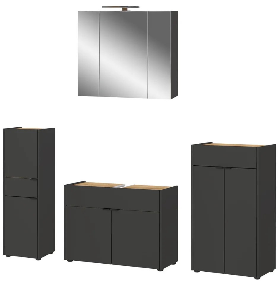 Set mobilă de baie gri antracit Forano – Germania