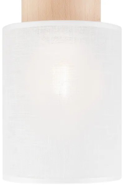 Plafonieră ARI 1xE27/60W/230V d. 16 cm alb fag