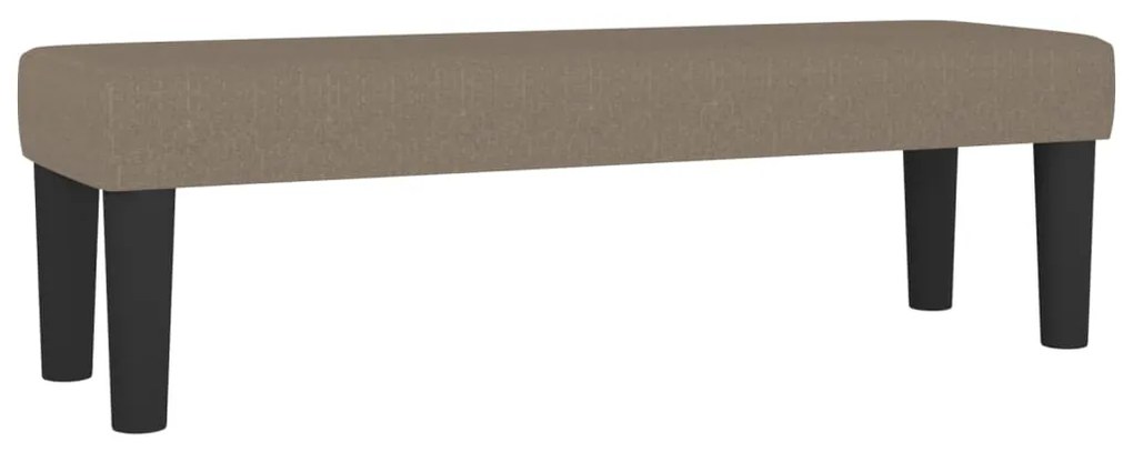 346648 vidaXL Bancă, gri taupe, 100x30x30 cm, textil