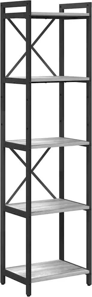 vidaXL Raft pentru cărți sonoma gri 40 x 30 x 155 cm Lemn compozit