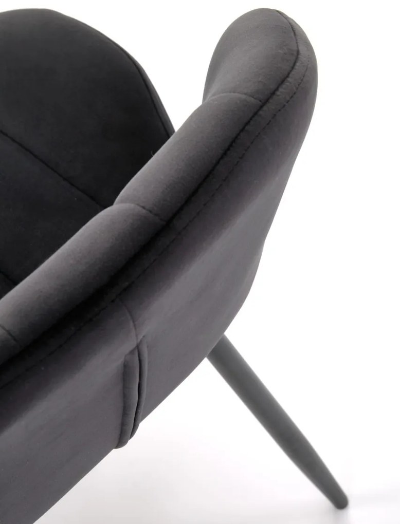 Scaun K538 velvet negru H85 cm