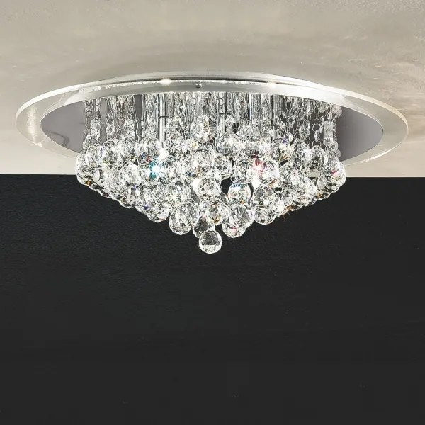 Plafonieră de cristal Orion DLU 2378/6/50 GLORIA 6xG9/40W/230V d. 50 cm crom