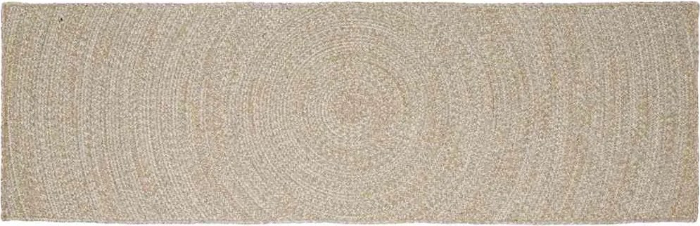 vidaXL Covoare de zonă Dreptunghiular Natural și Alb 80 x 200 cm Iută