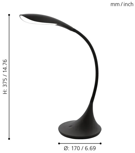 Eglo 94673 - Lampa de masa LED cu lumina reglabila DAMBERA 1xLED/4,5W/230V