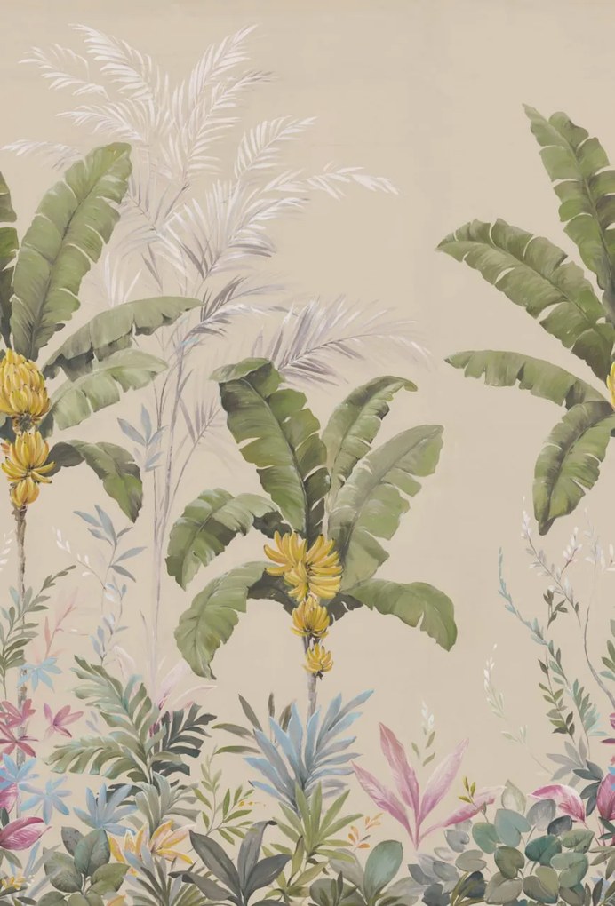 Tapet Banana Tree Jungle, Beige, Rebel Walls