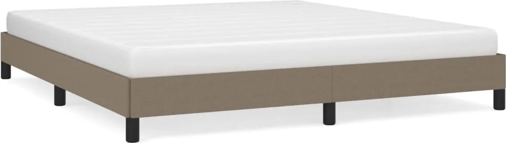 vidaXL Cadru de pat fără saltea, gri taupe, 160x200 cm, textil