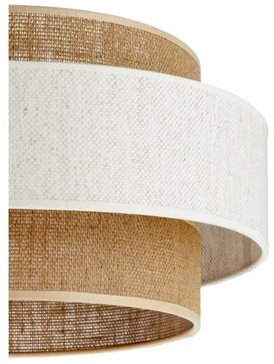 Lustră suspendată pe cablu BOHO 1xE27/60W/230V Ø 40 cm, crem/jută