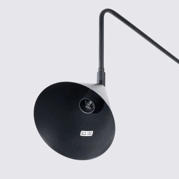 Lampă de perete Sollux SL.1697 NOX 1xE14/10W/230V negru