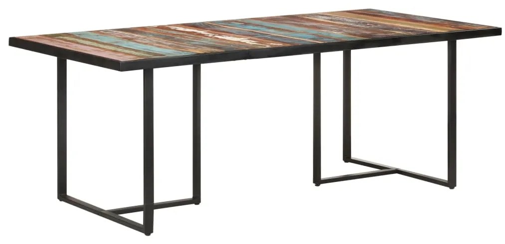 vidaXL Masă de bucătărie, 200 cm, lemn masiv reciclat