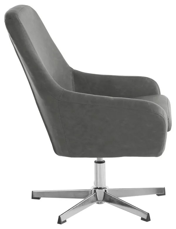 Fotoliu gri cu tapițerie din imitație de piele Naomi - Støraa