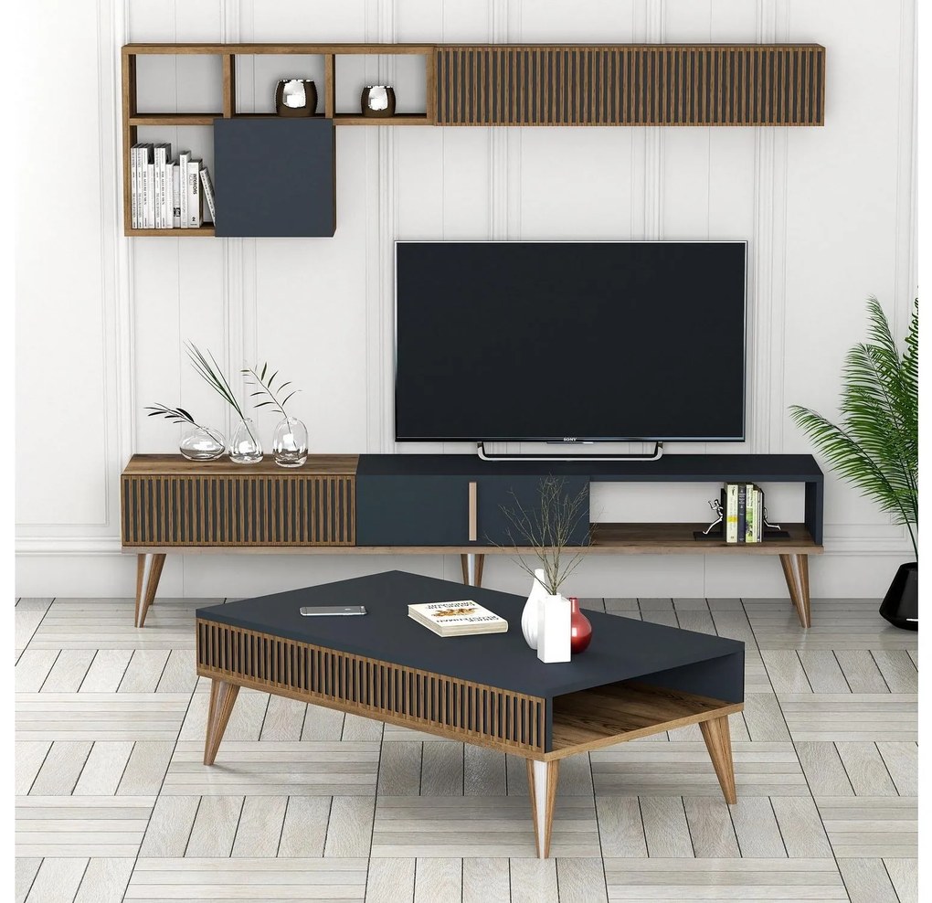 Set mobilier living Millano 1 (nuc + antracit). 1107143