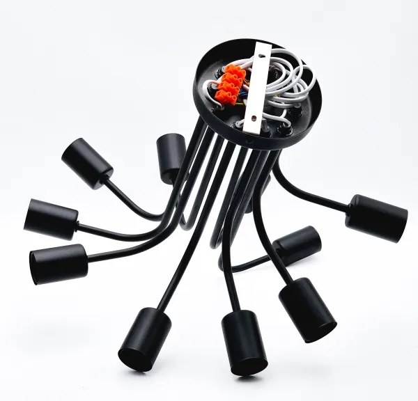 Lustră aplicată TRINITY 10xE27/15W/230V negru