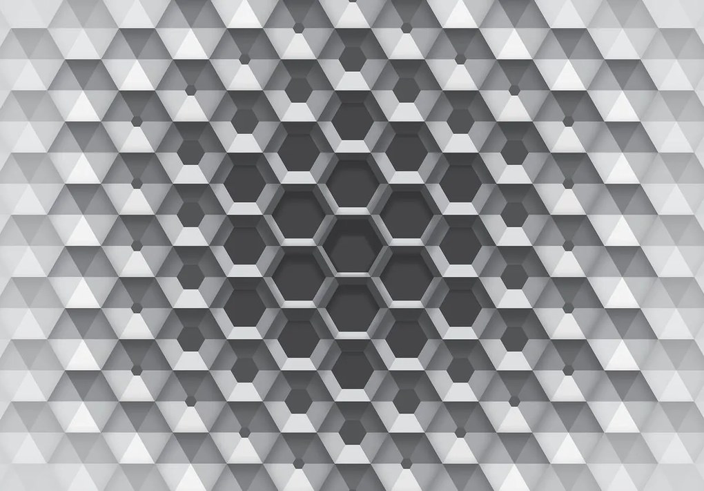 Fototapet - 3D hexagon (152,5x104 cm)