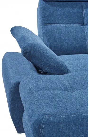 Coltar Extensibil U Bala, Dreapta, Cu Lada, Albastru, 88 x 233 x 349 Cm