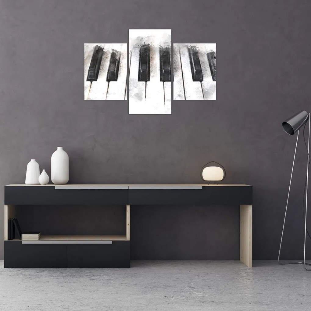 Tablou - Pian, acuarelă (90x60 cm)