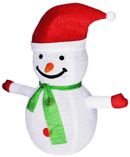 Brilagi - Decorațiune de Crăciun LED pentru exterior, 40 LED, 3x AA, IP44, om de zăpadă