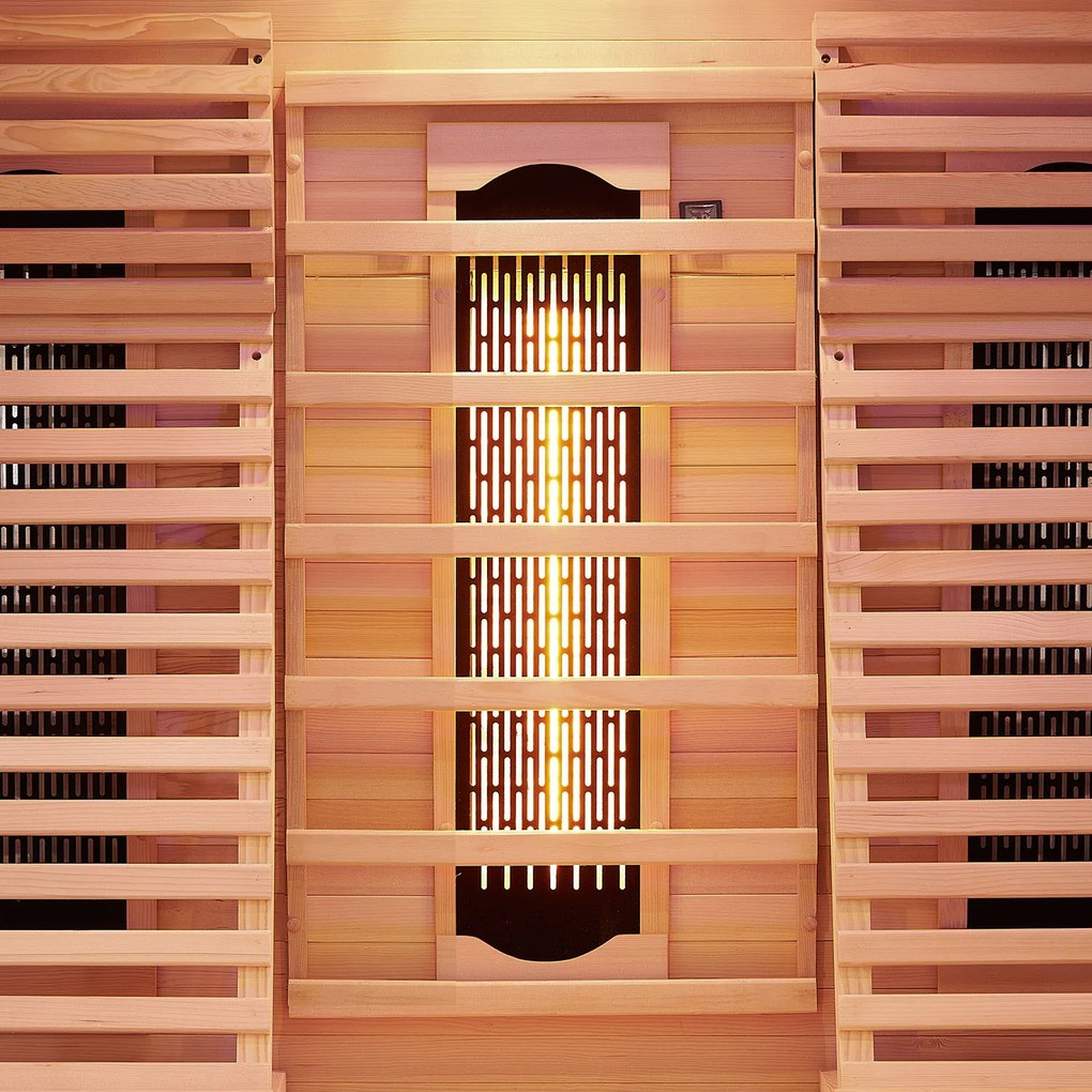 Infračervená sauna/ tepelná kabína Helsinki 150 s triplexným vykurovacím systémom a drevom Hemlock