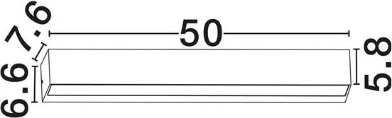 Aplica exterior corten liniara 50cm IP65 LED CCT PRISMATIC