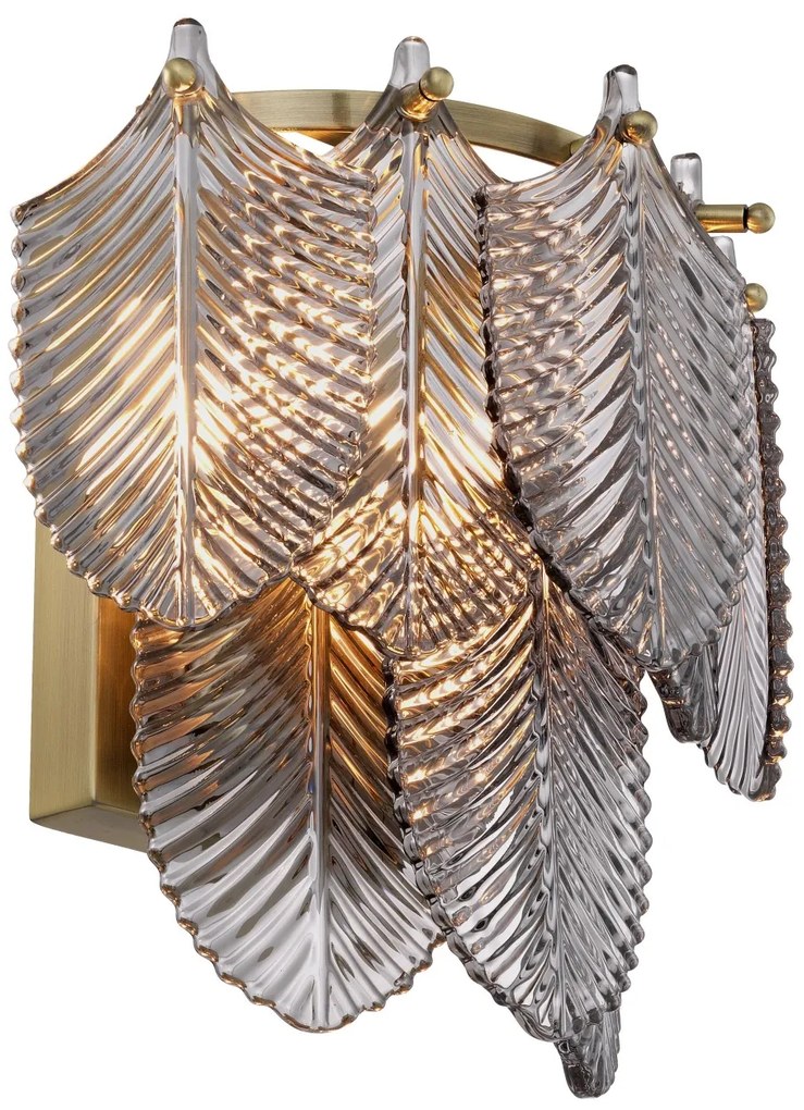 Aplica de perete eleganta design LUX Verbier, sticla fumurie 114424 HZ