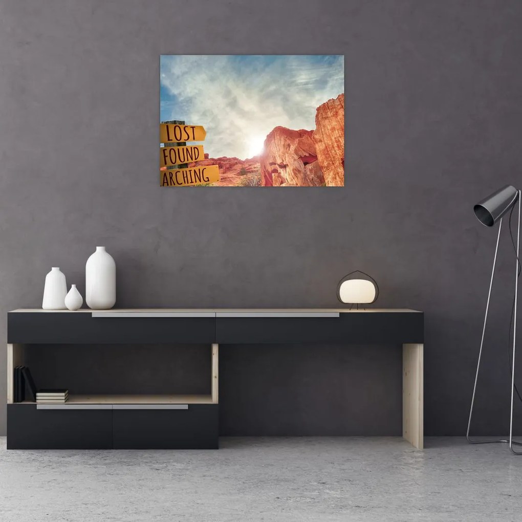 Tablou unui indicator cu inscripție (70x50 cm)