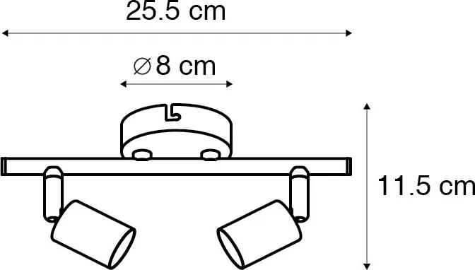 Spot modern alb inclinabil cu 2 lumini - Jeany