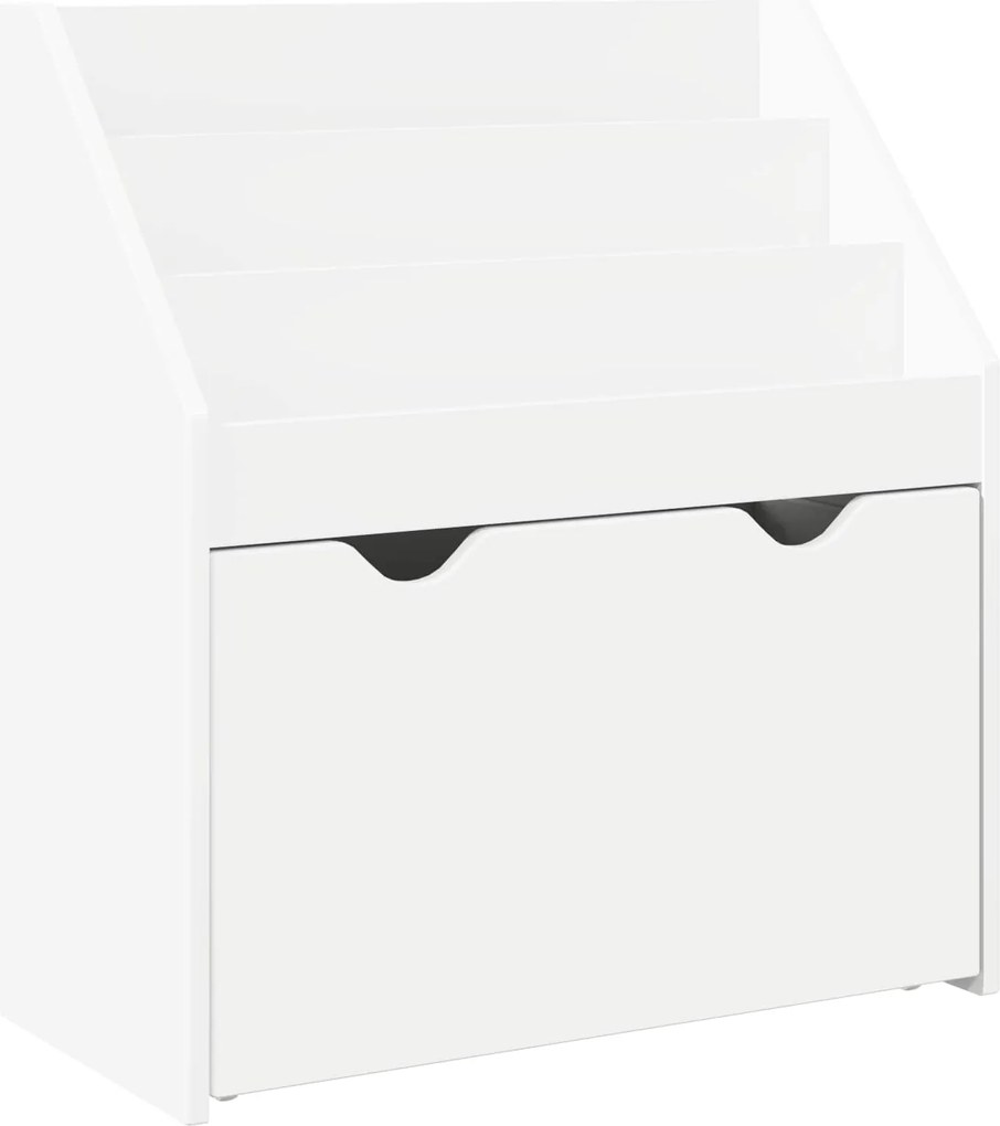 vidaXL Raft pentru copii cu sertar Alb 60 x 29,5 x 69 cm Lemn compozit