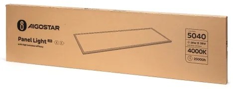 Aigostar - Panou LED încastrat pentru tavan fals, 28W, 230V, 120 x 30 cm, 4000K