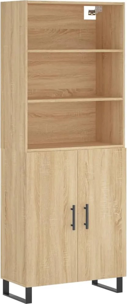 vidaXL Dulap înalt, stejar sonoma, 69,5x34x180 cm, lemn compozit