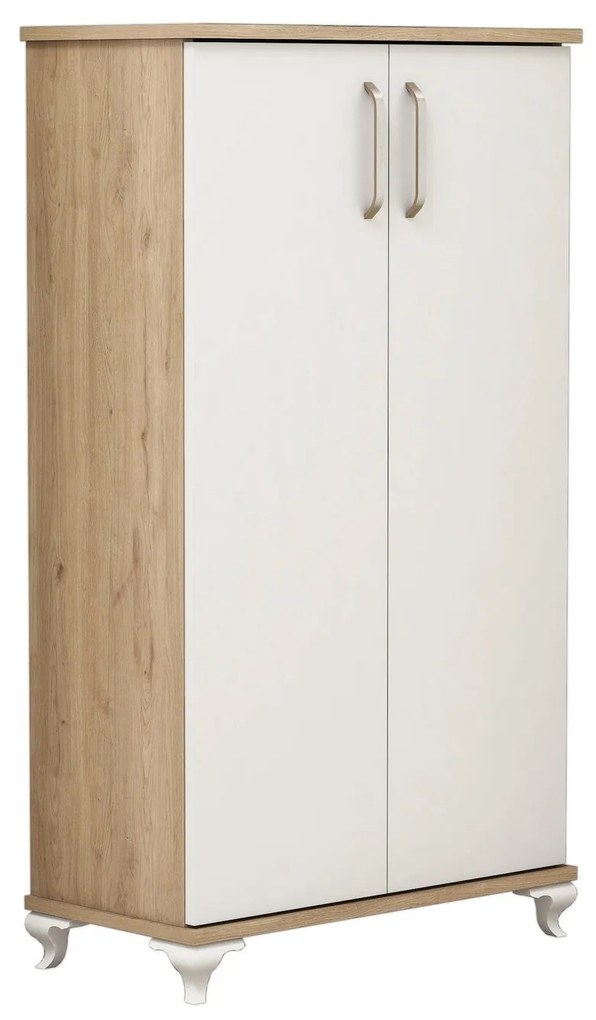 Comodă pentru pantofi Ari - Walnut, White